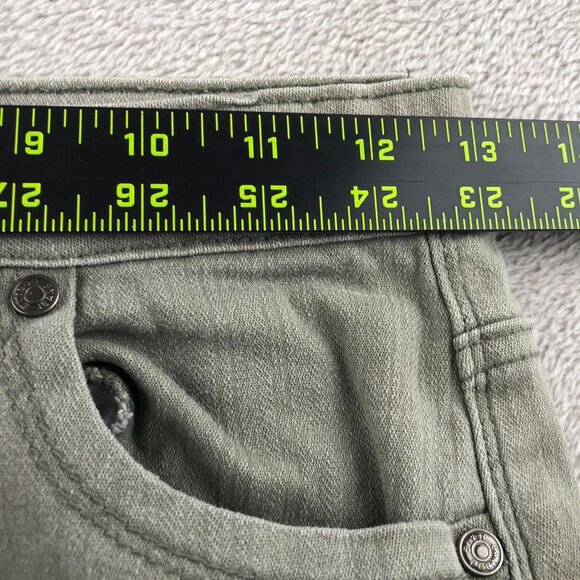 Bamboo Womens Jeans Size 3/4 Distressed Skinny Ankle Casual Classic Green Denim - Picture 5 of 15